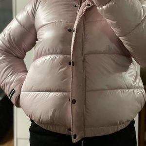 DKNY baby pink puffer coat